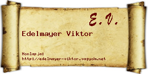 Edelmayer Viktor névjegykártya